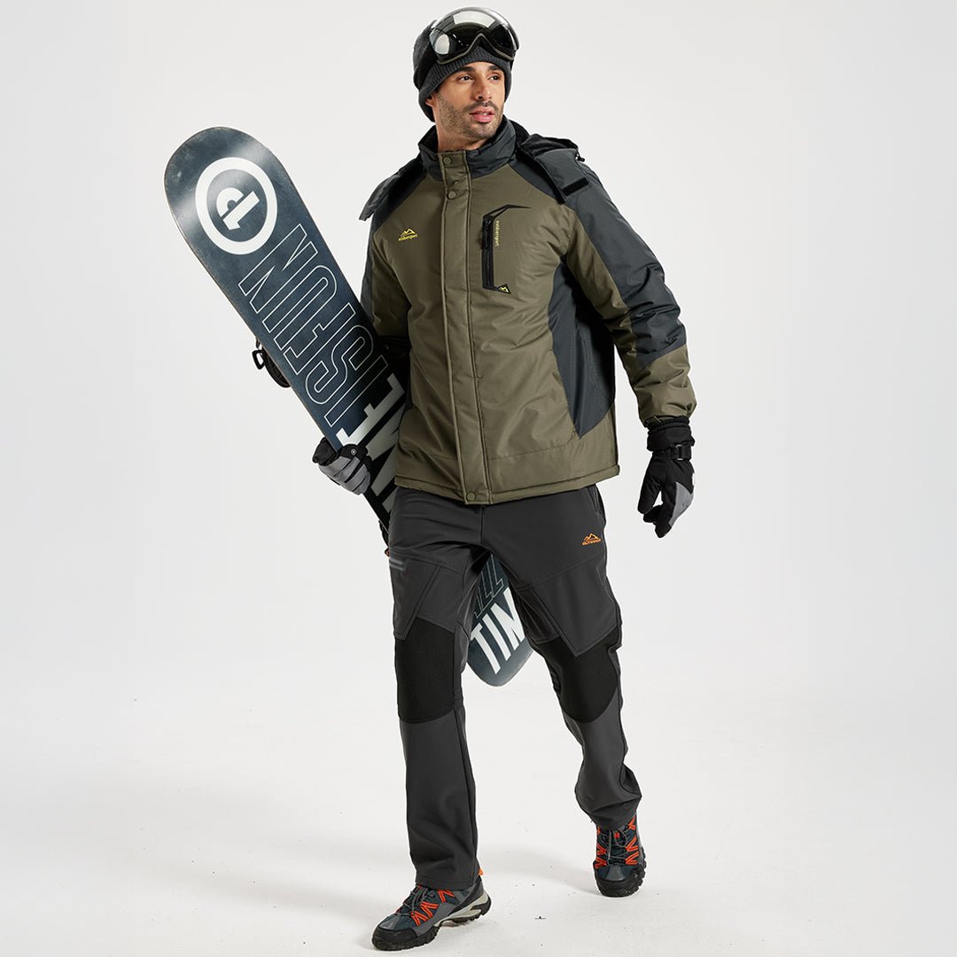 Men's Insulated Ski Jacket | Windproof Winter Snowboard Parka