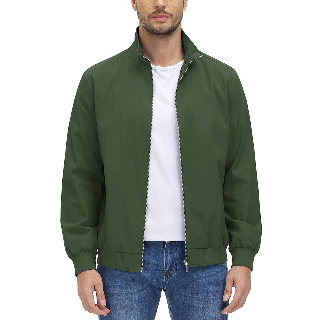 Men's Lightweight Casual Jacket - Breathable Bomber Coat for Spring