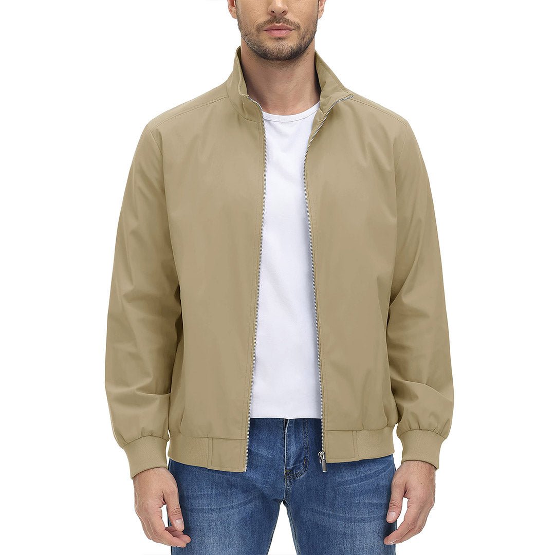 Men's Lightweight Casual Jacket - Breathable Bomber Coat for Spring