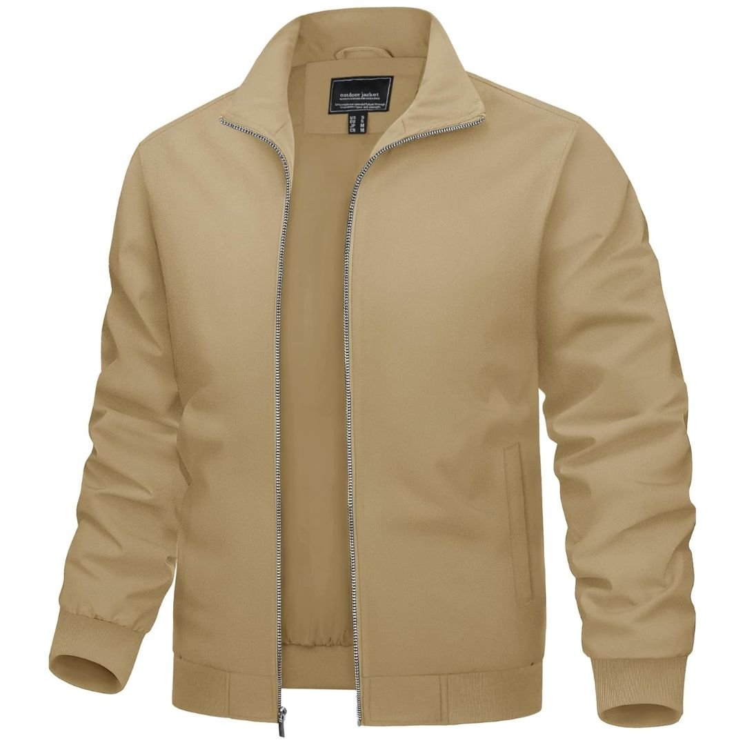 Men's Lightweight Casual Jacket - Breathable Bomber Coat for Spring