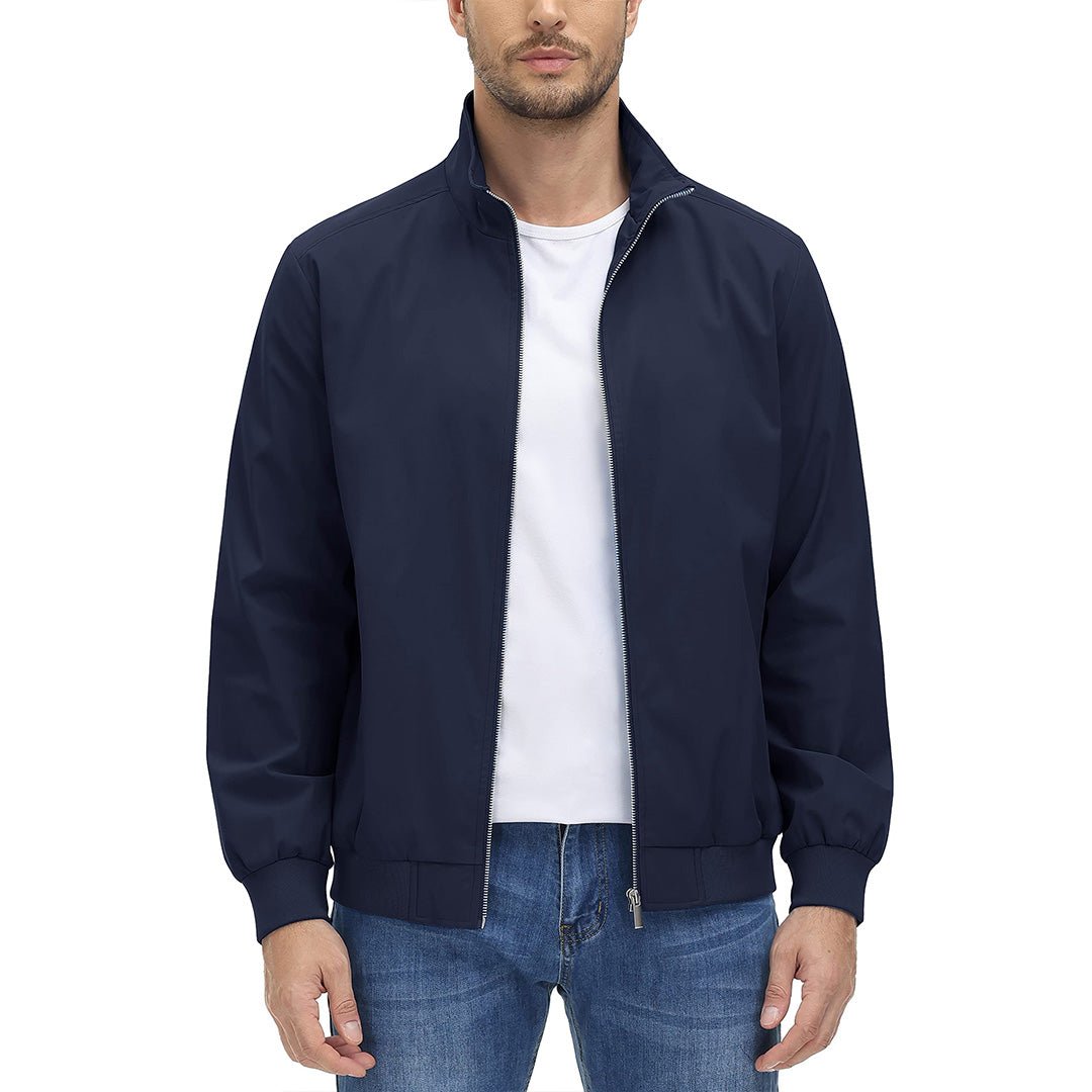 Men's Lightweight Casual Jacket - Breathable Bomber Coat for Spring