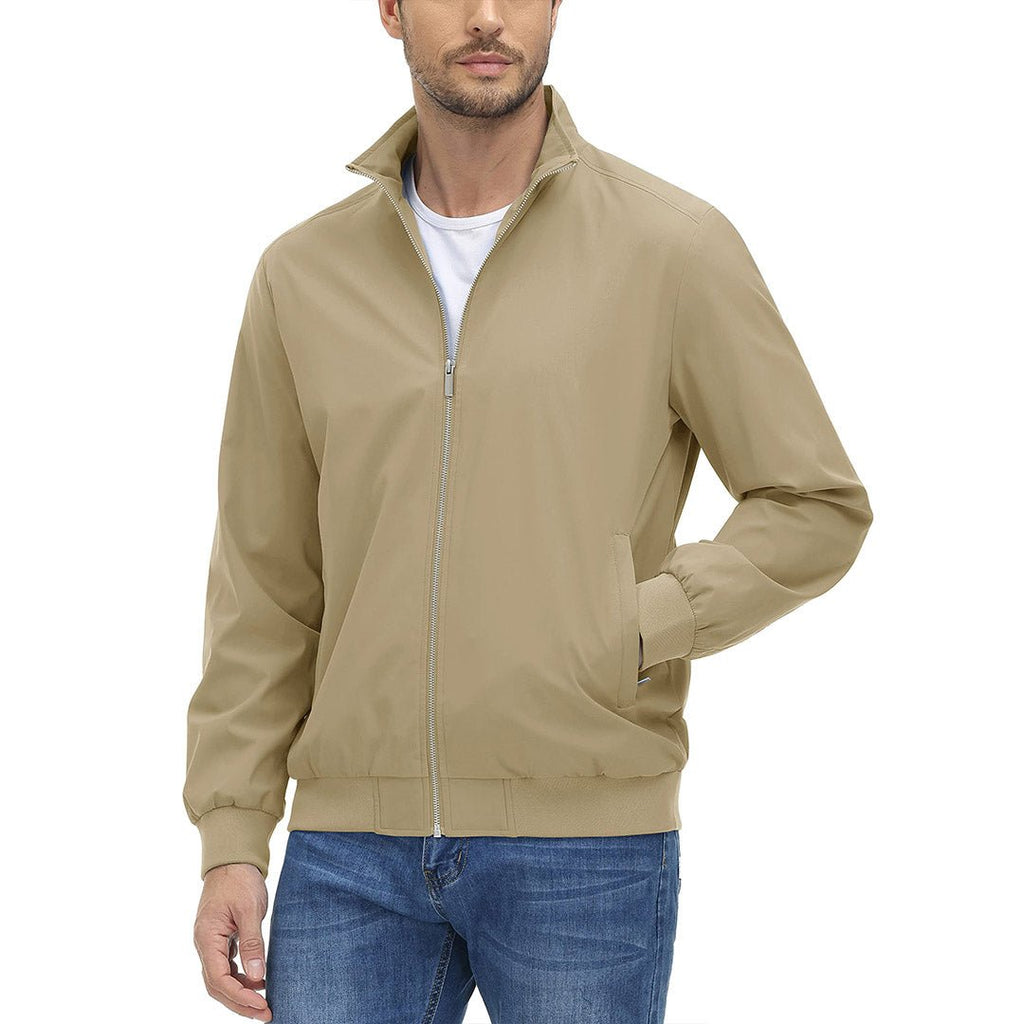 Men's Lightweight Casual Jacket - Breathable Bomber Coat for Spring