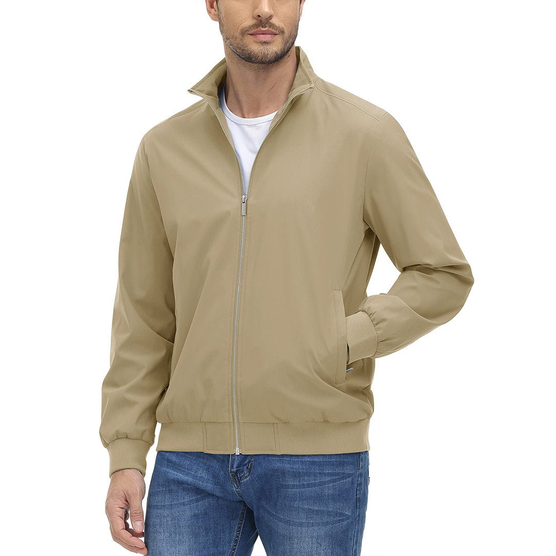 Men's Lightweight Casual Jacket - Breathable Bomber Coat for Spring