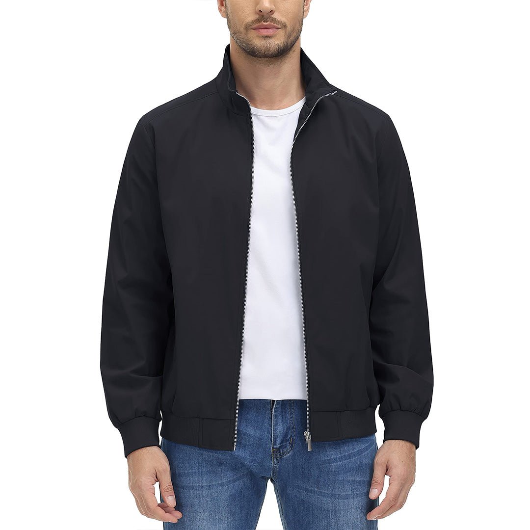 Men's Lightweight Casual Jacket - Breathable Bomber Coat for Spring