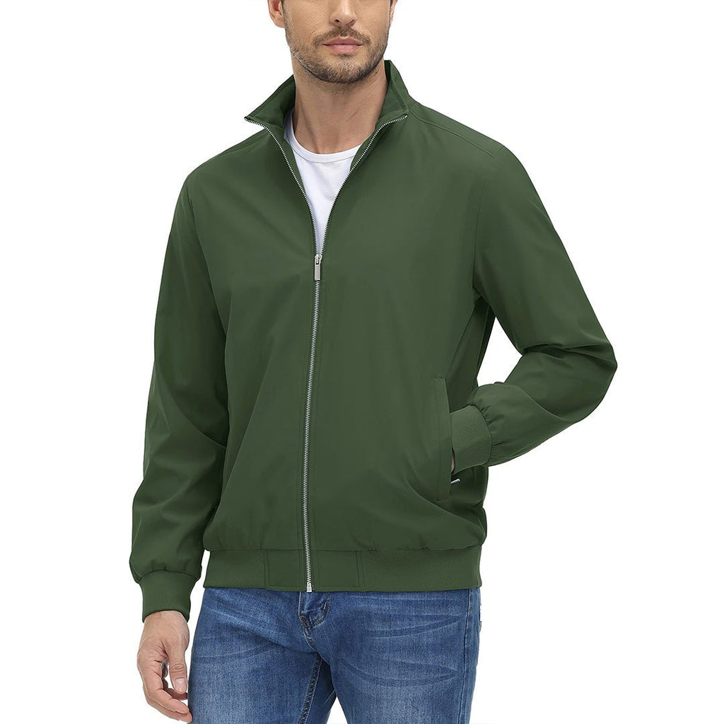 Men's Lightweight Casual Jacket - Breathable Bomber Coat for Spring