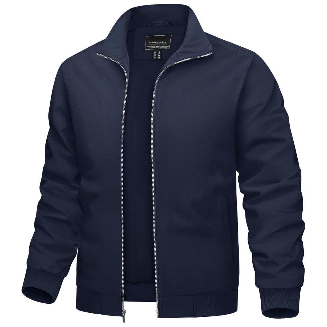 Men's Lightweight Casual Jacket - Breathable Bomber Coat for Spring