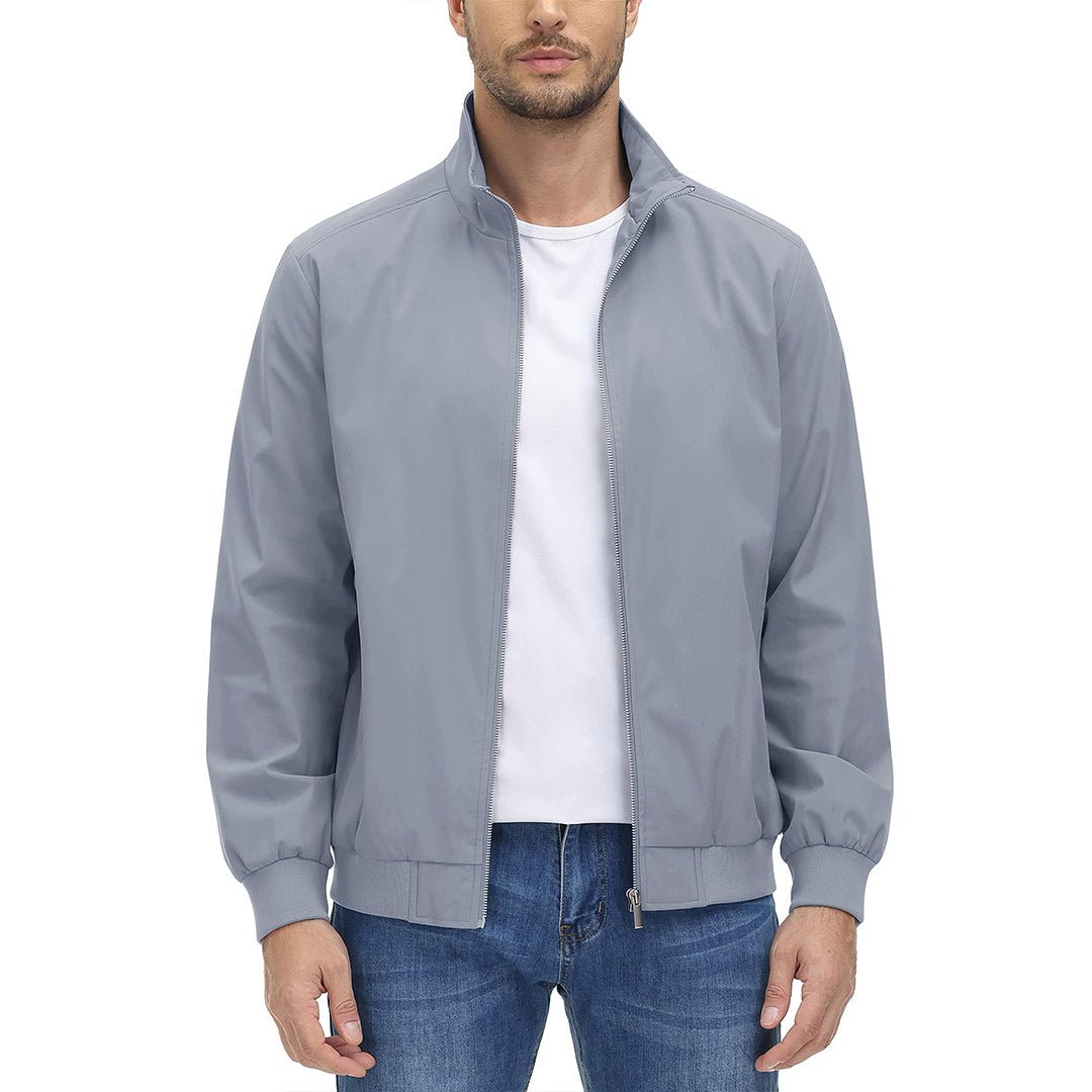 Men's Lightweight Casual Jacket - Breathable Bomber Coat for Spring