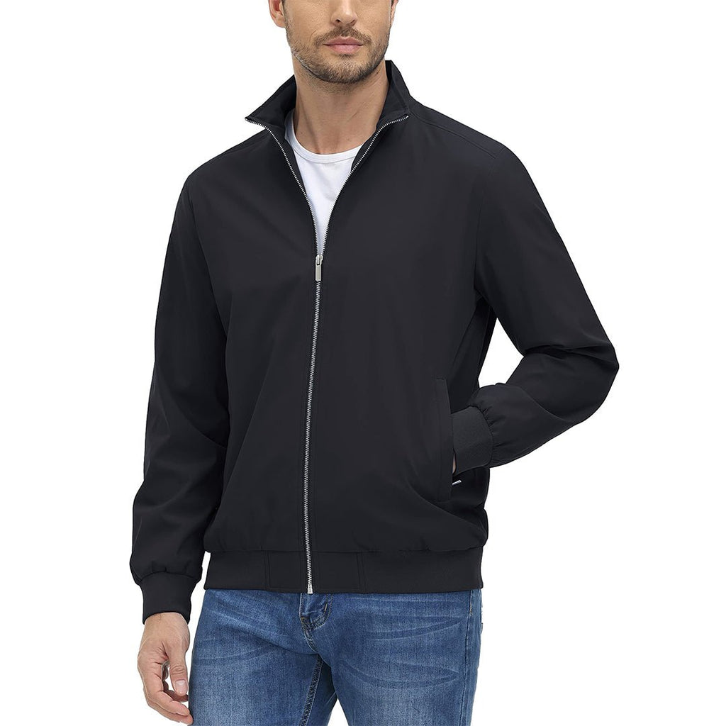 Men's Lightweight Casual Jacket - Breathable Bomber Coat for Spring