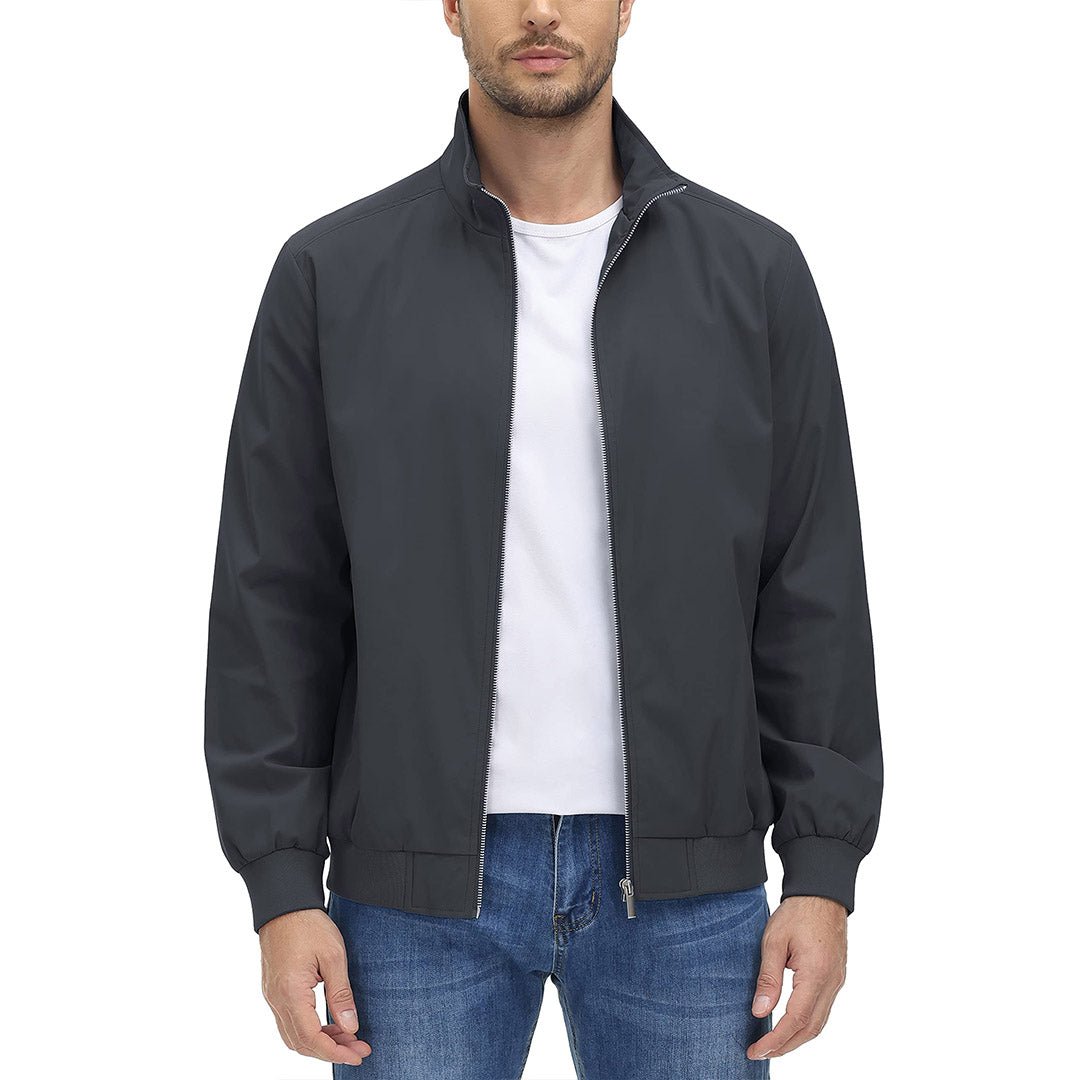 Men's Lightweight Casual Jacket - Breathable Bomber Coat for Spring
