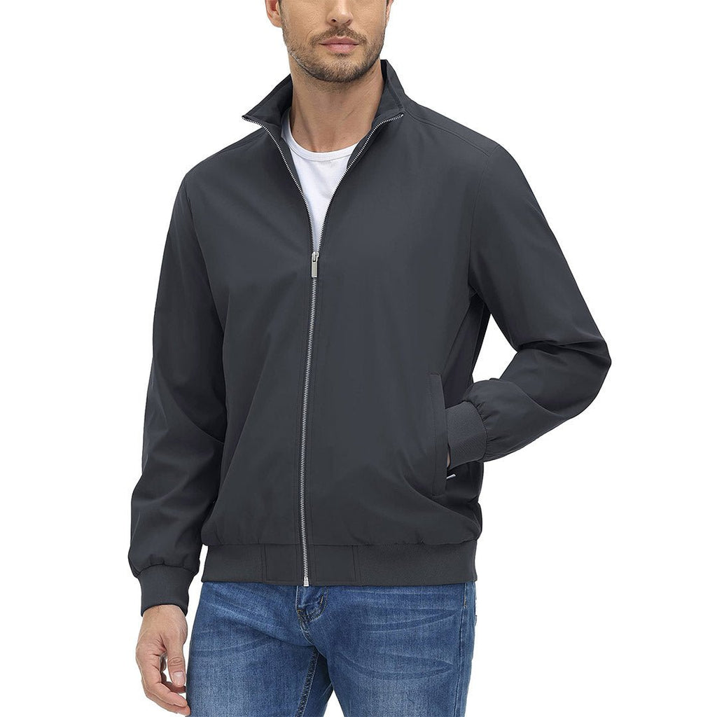 Men's Lightweight Casual Jacket - Breathable Bomber Coat for Spring