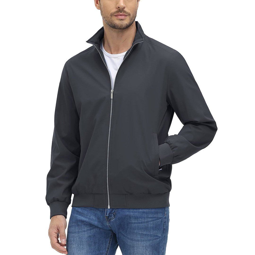 Men's Lightweight Casual Jacket - Breathable Bomber Coat for Spring