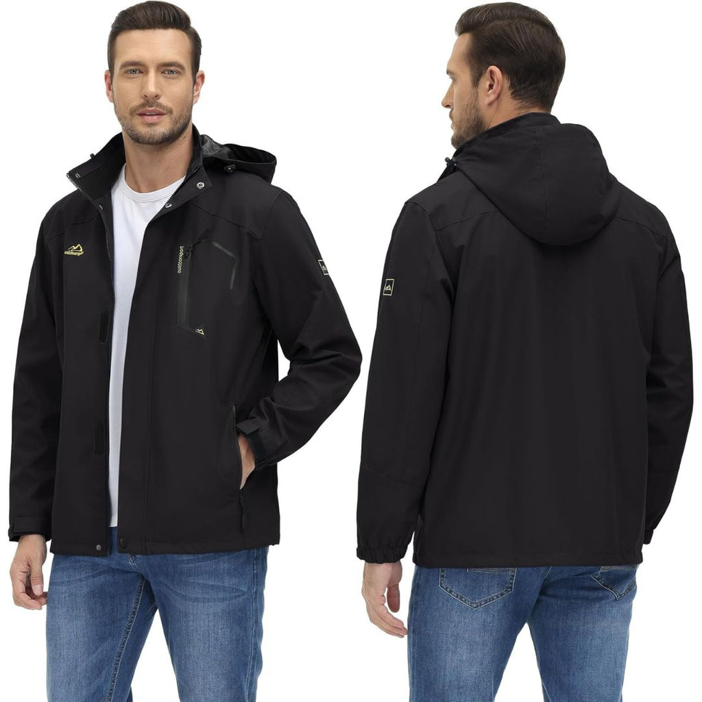 Men's Waterproof Outdoor Hiking Jacket with Zipped Pockets