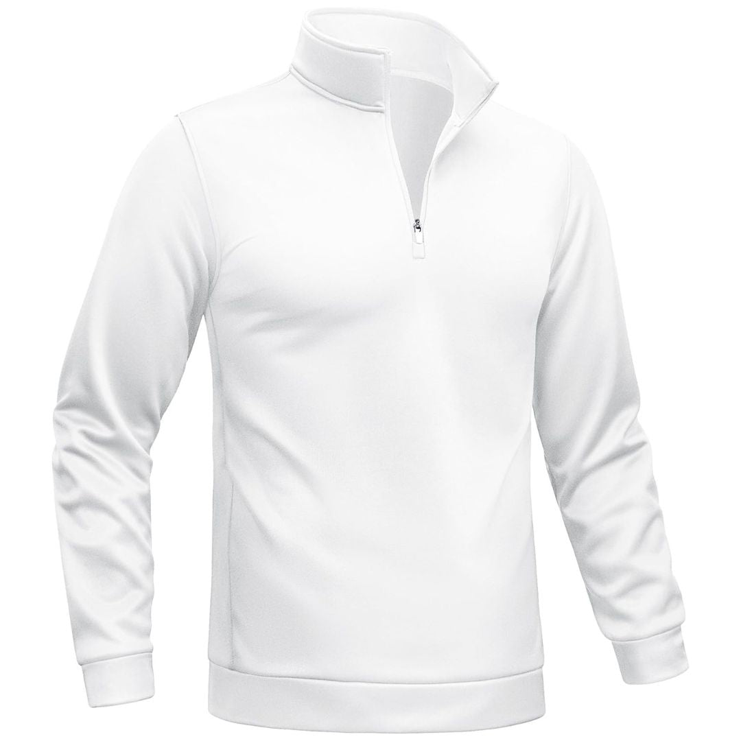 Men's Quarter Zip Pullover Sweatshirts Lightweight Fleece Lined