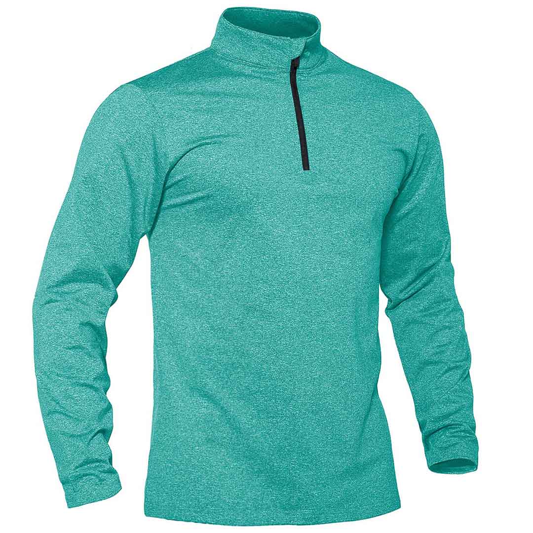 Men's Quarter Zip Thermal Fleece Lined Pullover Sweatshirt