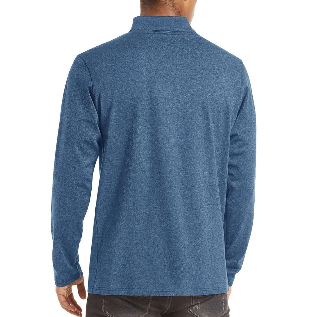 Men's Quarter Zip Thermal Fleece Lined Pullover Sweatshirt