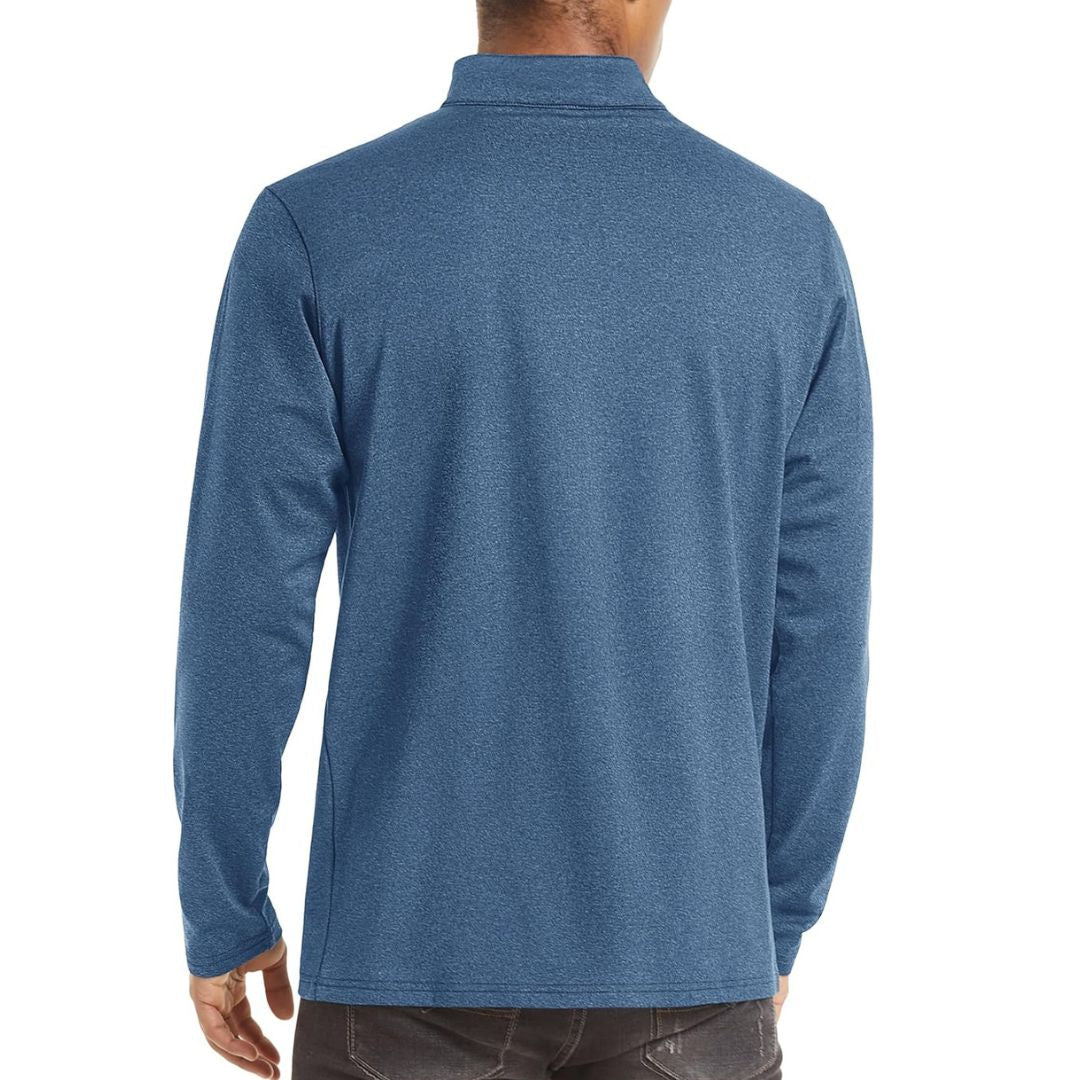 Men's Quarter Zip Thermal Fleece Lined Pullover Sweatshirt