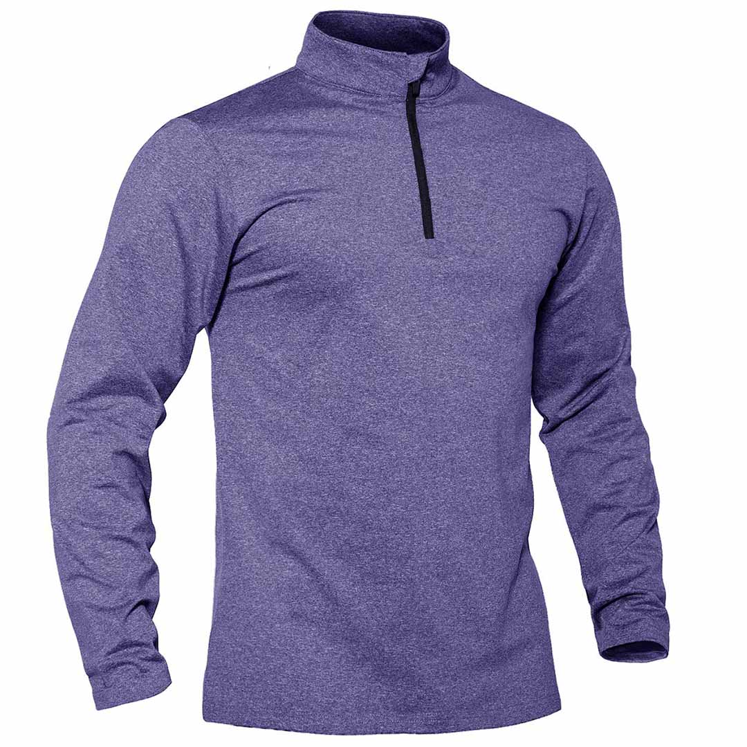 Men's Quarter Zip Thermal Fleece Lined Pullover Sweatshirt