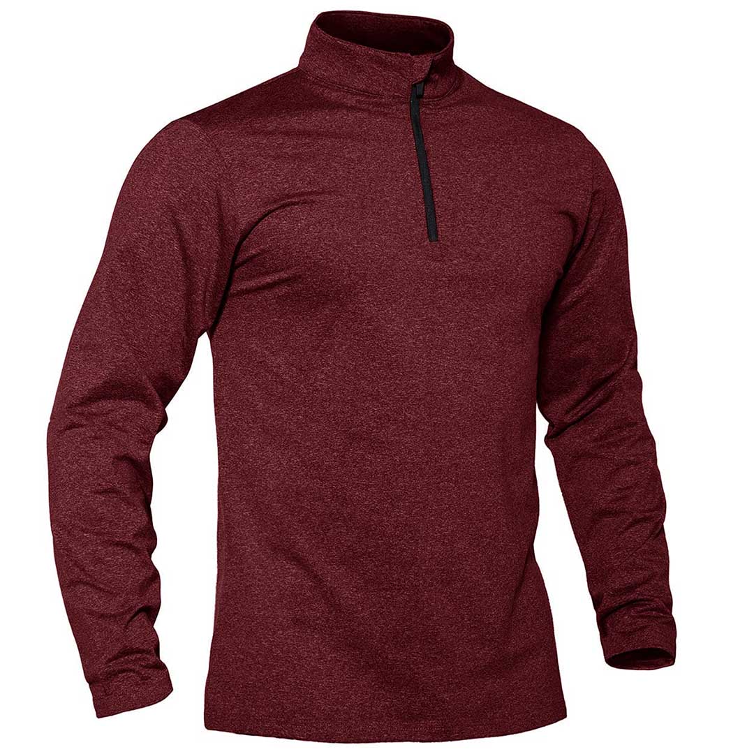 Men's Quarter Zip Thermal Fleece Lined Pullover Sweatshirt
