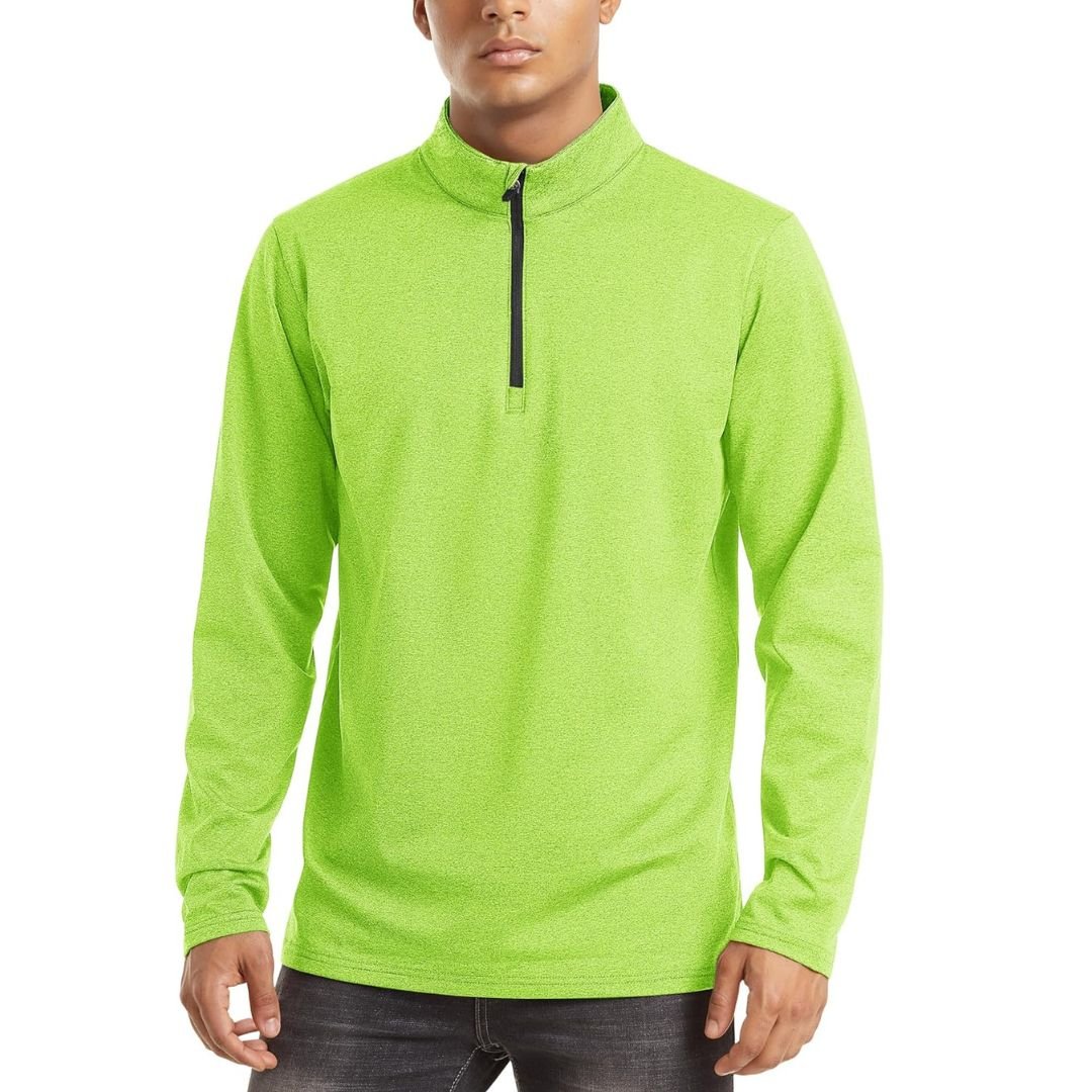Men's Quarter Zip Thermal Fleece Lined Pullover Sweatshirt