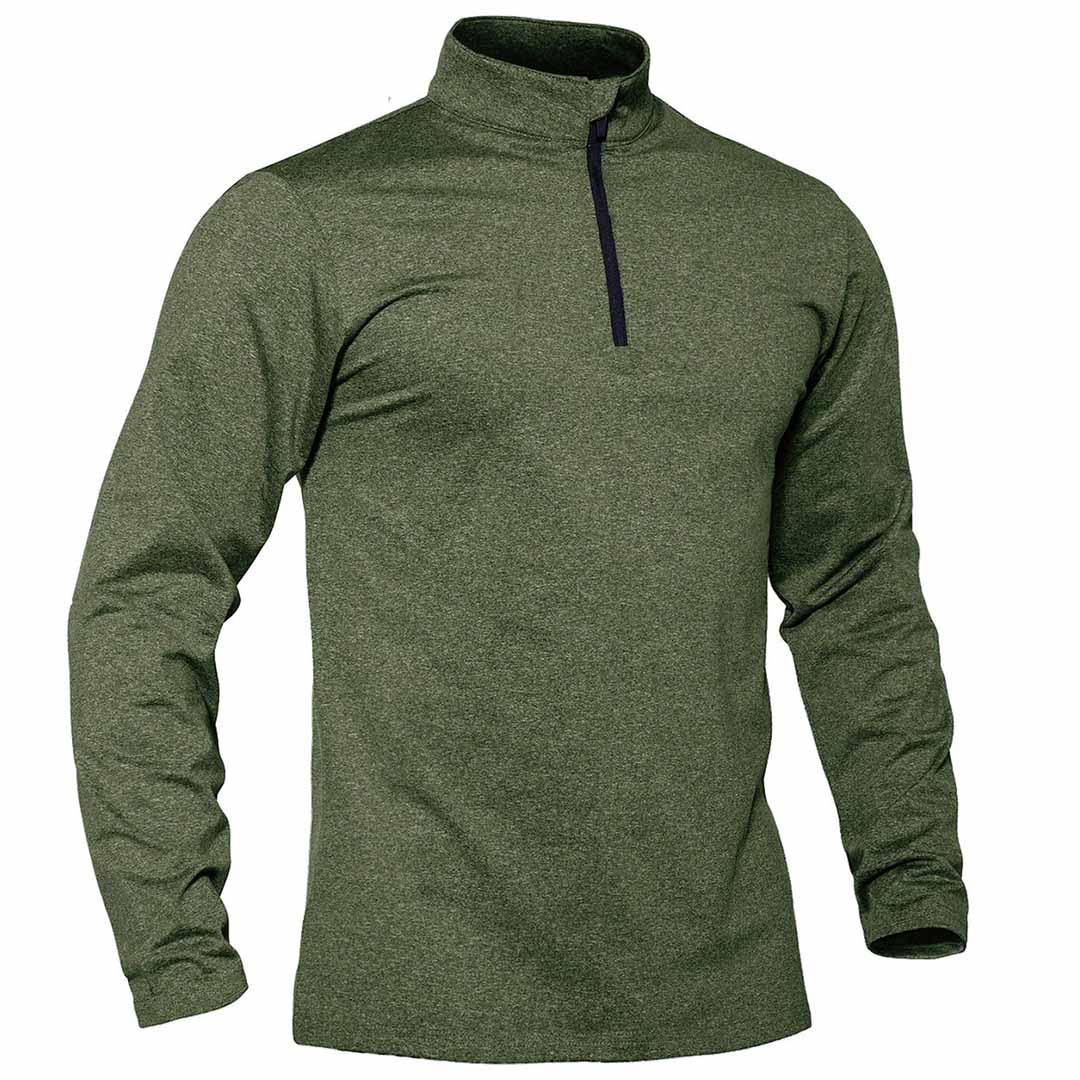 Men's Quarter Zip Thermal Fleece Lined Pullover Sweatshirt