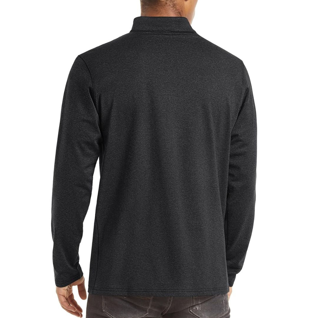 Men's Quarter Zip Thermal Fleece Lined Pullover Sweatshirt