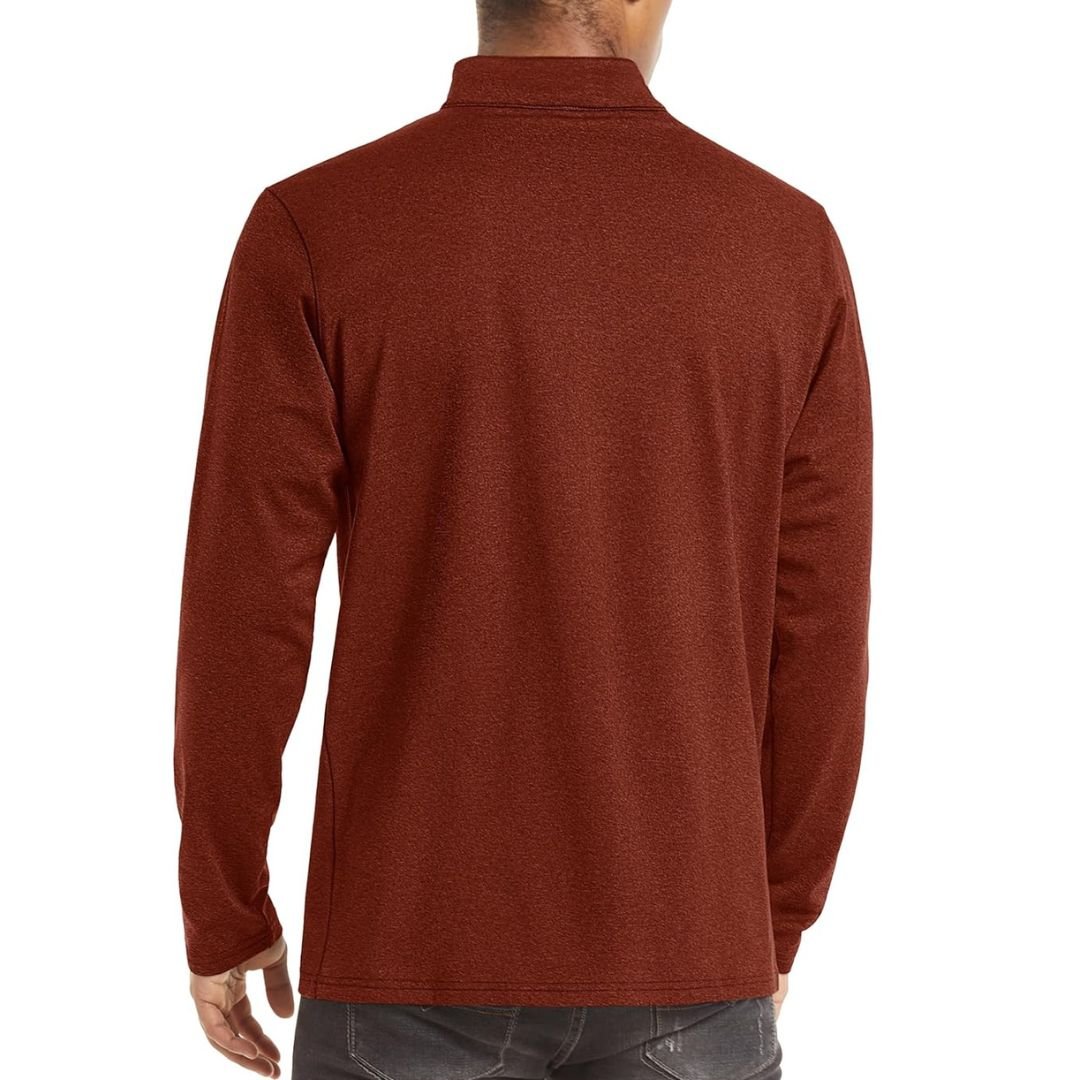 Men's Quarter Zip Thermal Fleece Lined Pullover Sweatshirt
