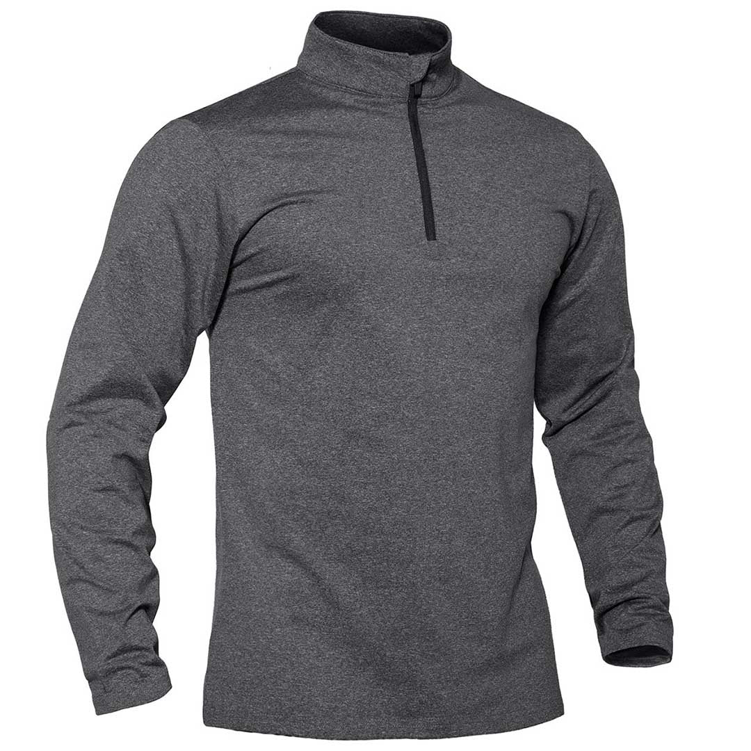 Men's Quarter Zip Thermal Fleece Lined Pullover Sweatshirt