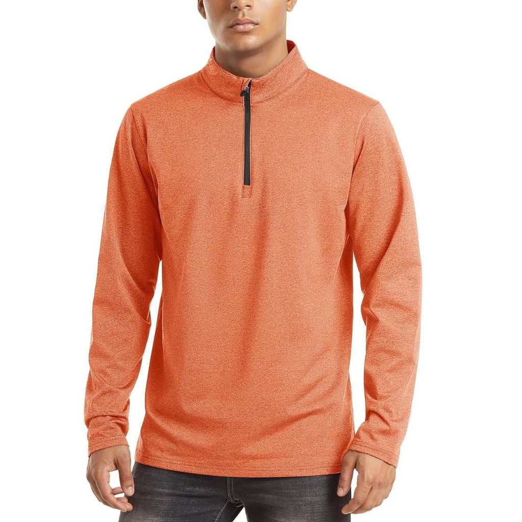 Men's Quarter Zip Thermal Fleece Lined Pullover Sweatshirt