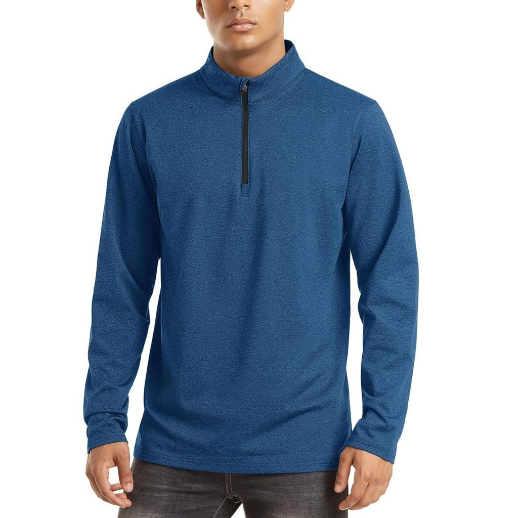 Men's Quarter Zip Thermal Fleece Lined Pullover Sweatshirt