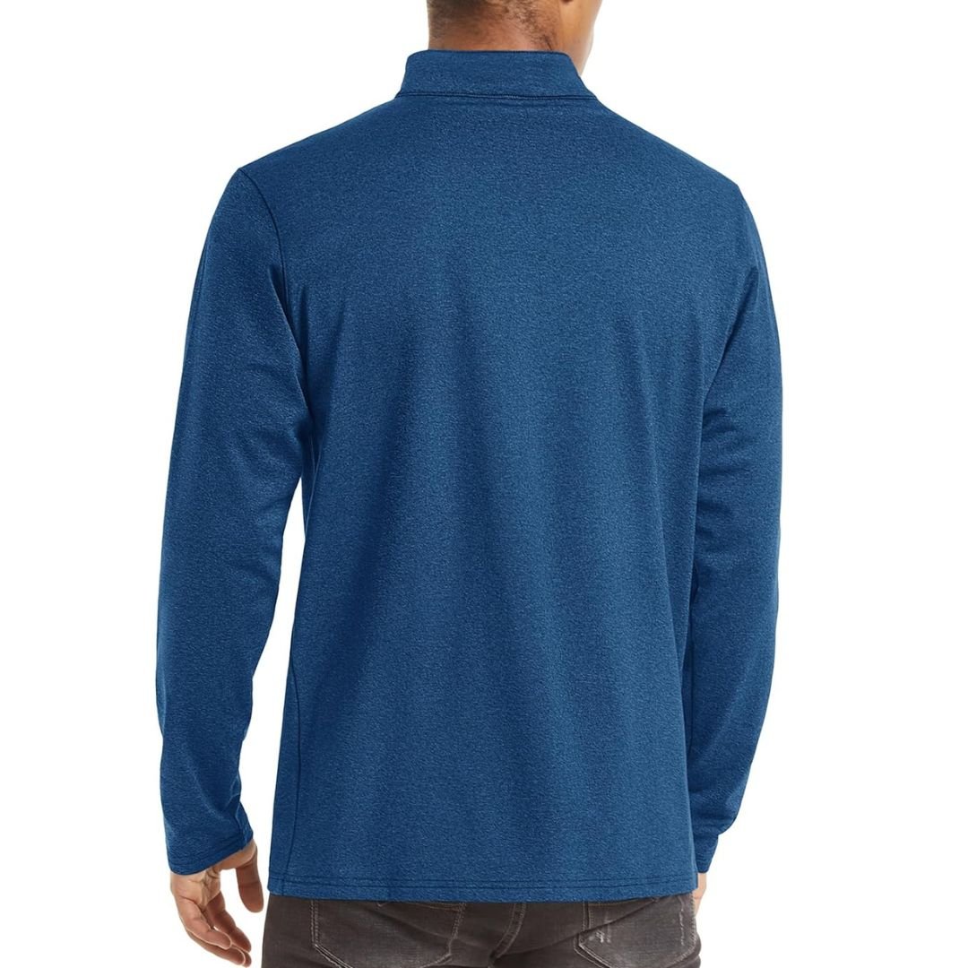 Men's Quarter Zip Thermal Fleece Lined Pullover Sweatshirt