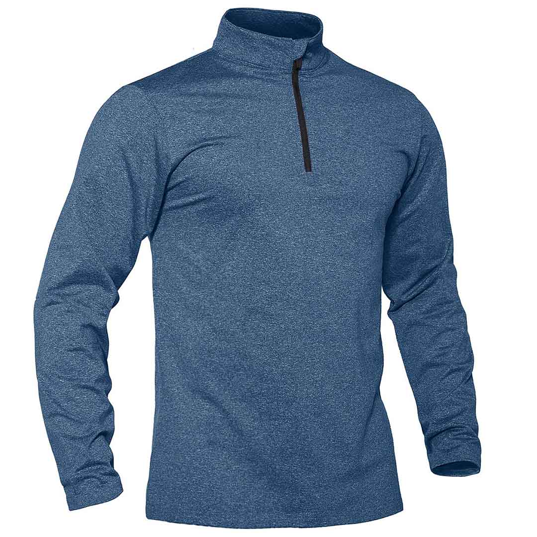 Men's Quarter Zip Thermal Fleece Lined Pullover Sweatshirt