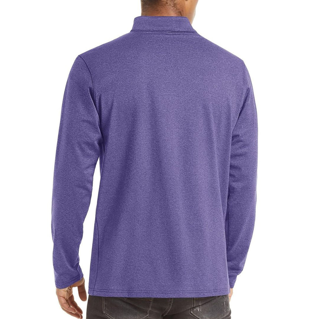 Men's Quarter Zip Thermal Fleece Lined Pullover Sweatshirt