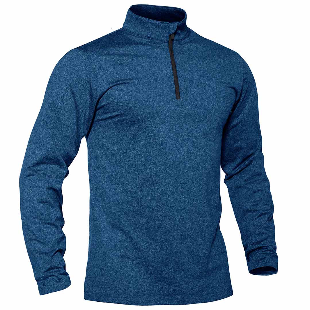 Men's Quarter Zip Thermal Fleece Lined Pullover Sweatshirt