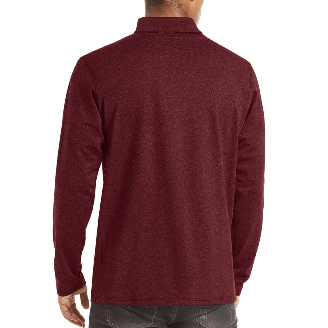 Men's Quarter Zip Thermal Fleece Lined Pullover Sweatshirt