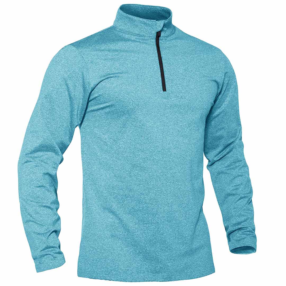 Men's Quarter Zip Thermal Fleece Lined Pullover Sweatshirt