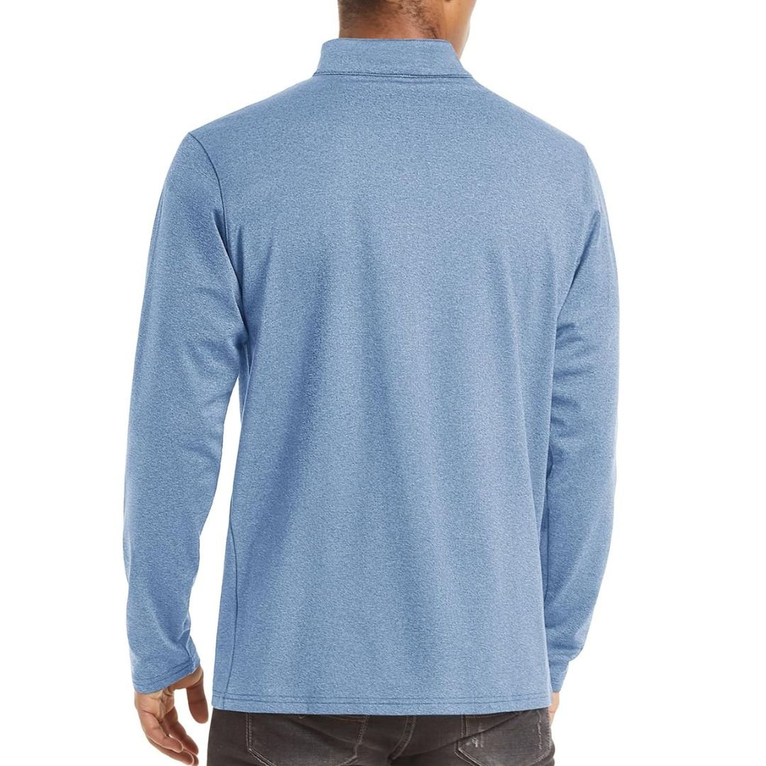 Men's Quarter Zip Thermal Fleece Lined Pullover Sweatshirt