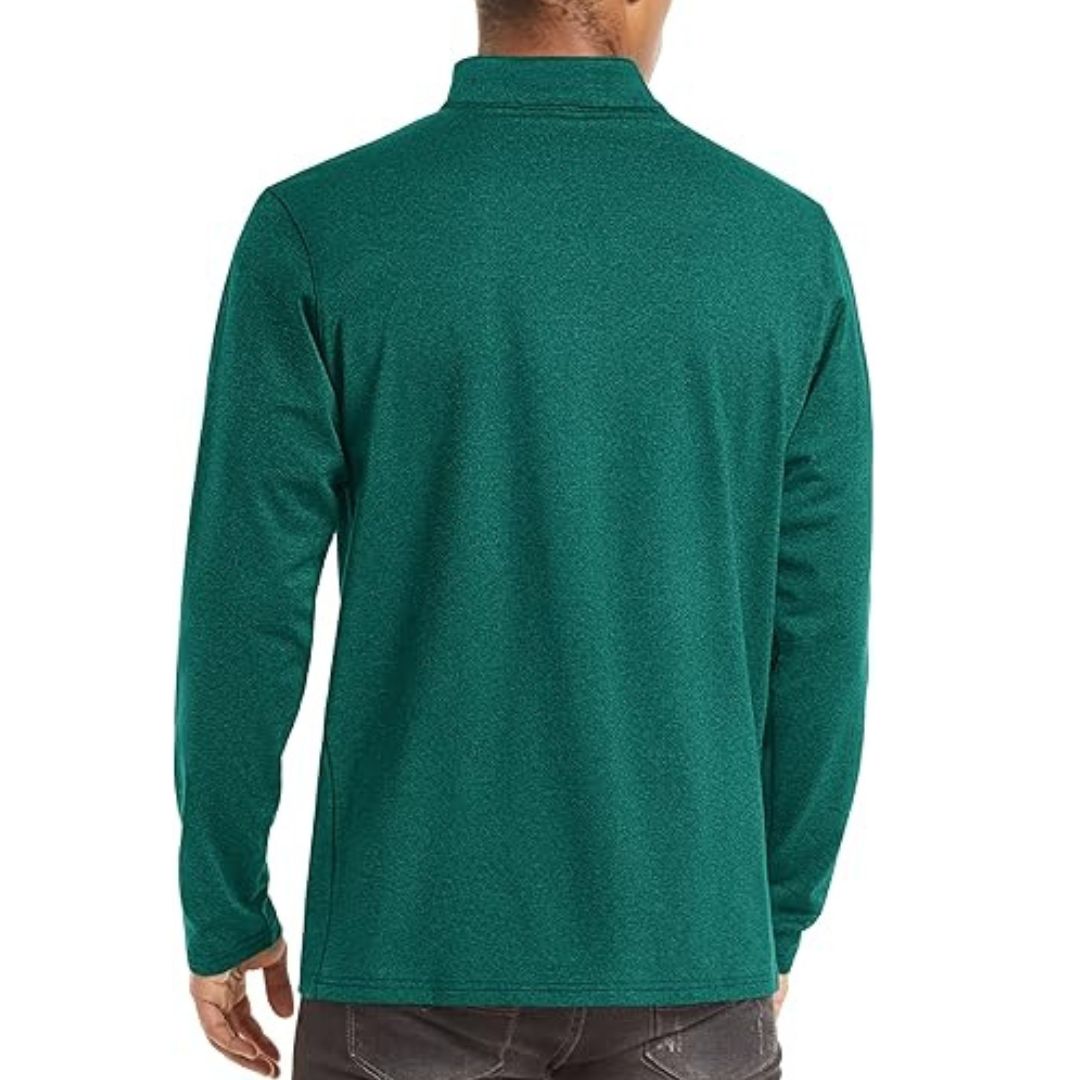 Men's Quarter Zip Thermal Fleece Lined Pullover Sweatshirt