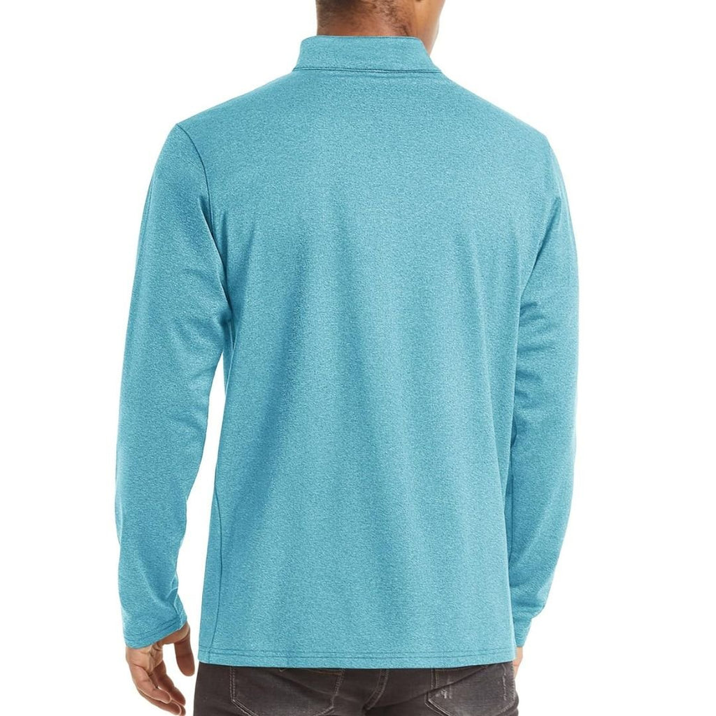Men's Quarter Zip Thermal Fleece Lined Pullover Sweatshirt