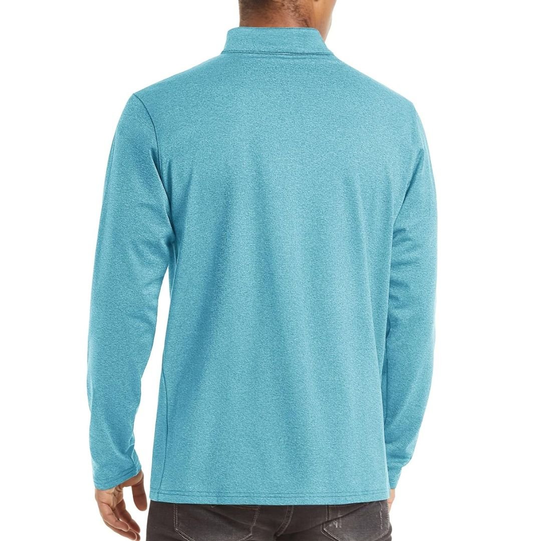 Men's Quarter Zip Thermal Fleece Lined Pullover Sweatshirt