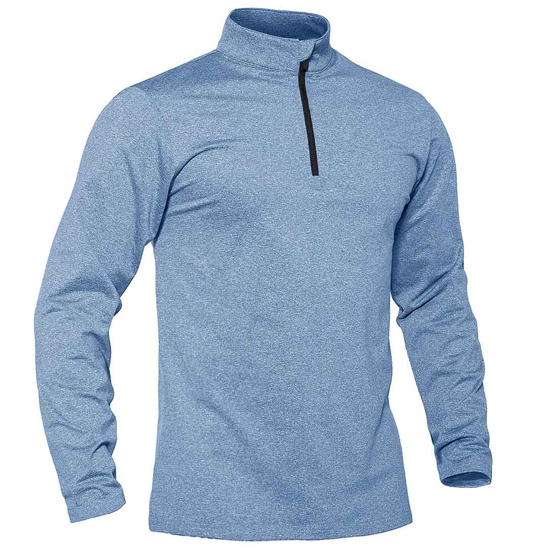 Men's Quarter Zip Thermal Fleece Lined Pullover Sweatshirt