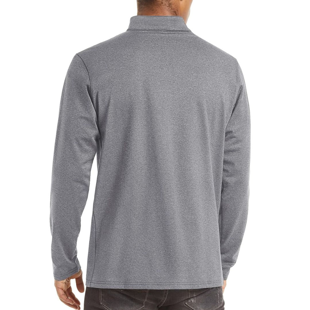 Men's Quarter Zip Thermal Fleece Lined Pullover Sweatshirt