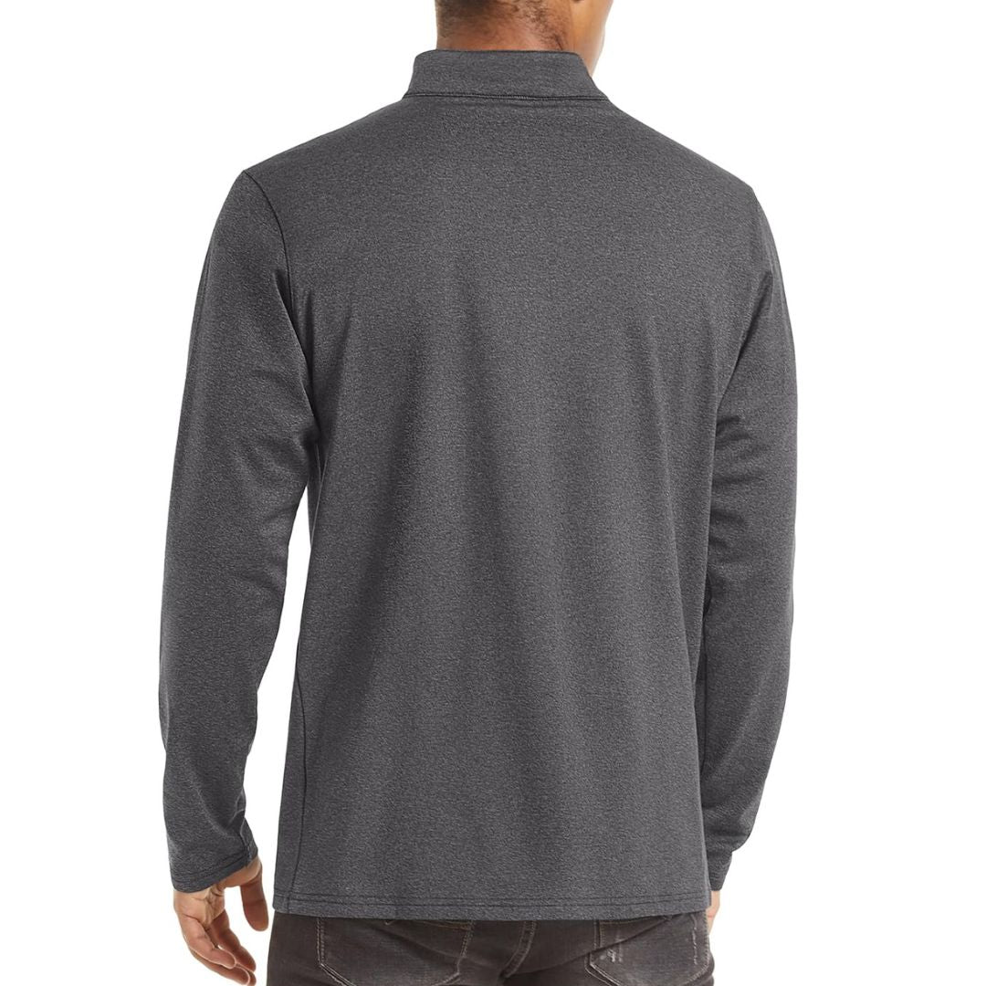 Men's Quarter Zip Thermal Fleece Lined Pullover Sweatshirt