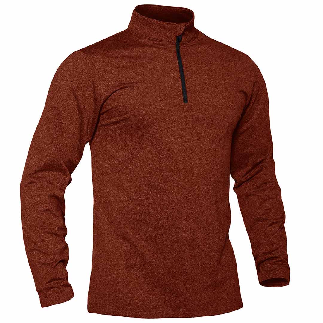 Men's Quarter Zip Thermal Fleece Lined Pullover Sweatshirt