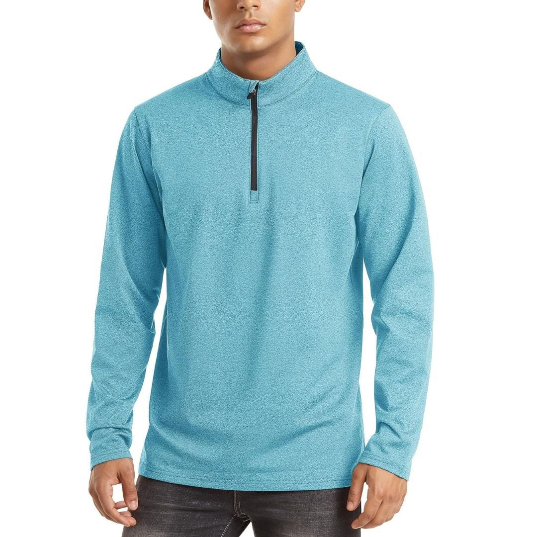 Men's Quarter Zip Thermal Fleece Lined Pullover Sweatshirt