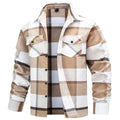 Men's Brushed Fleece Flannel Jacket | Warm Casual Shirt