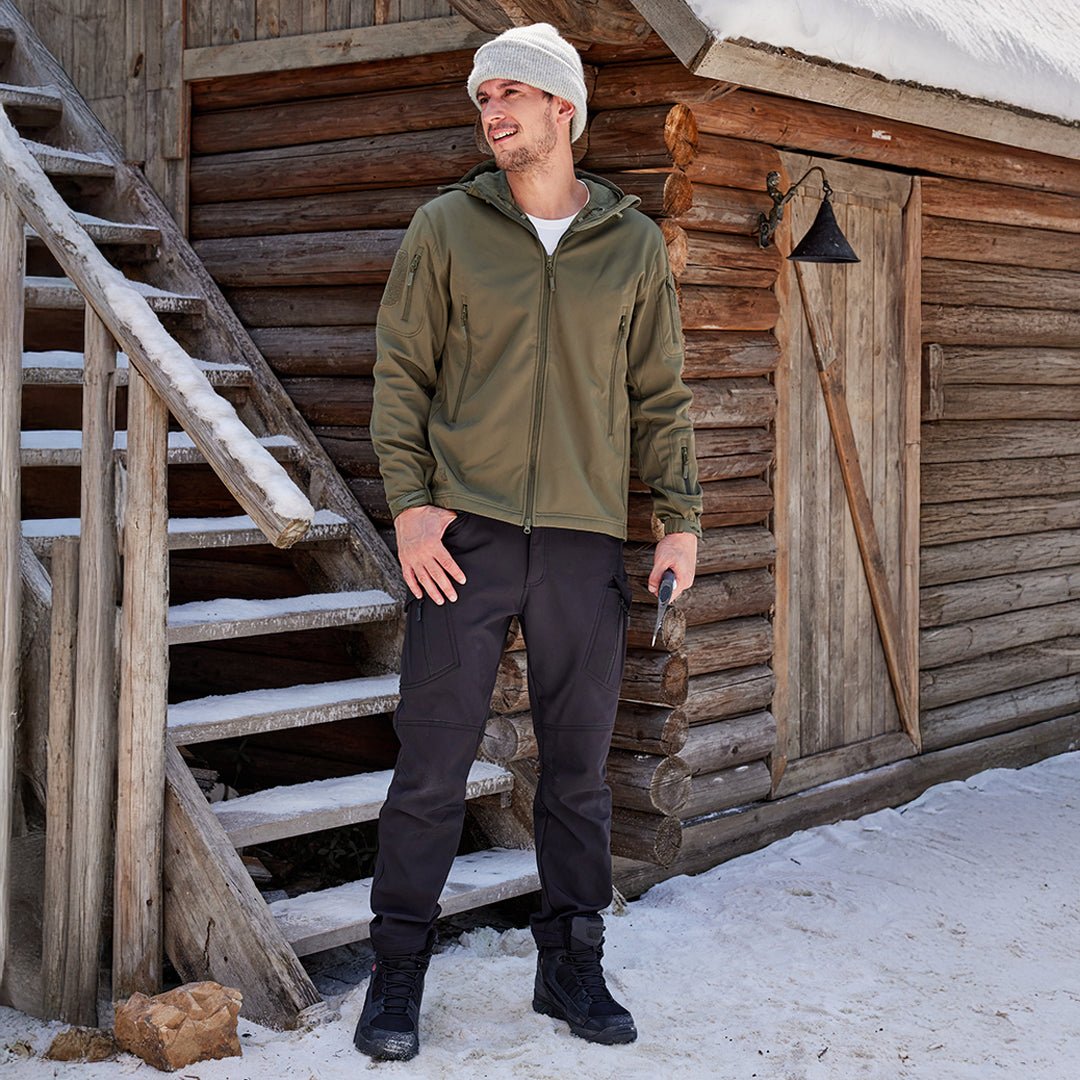 Men's Military Fleece Waterproof Tactical Softshell Jacket