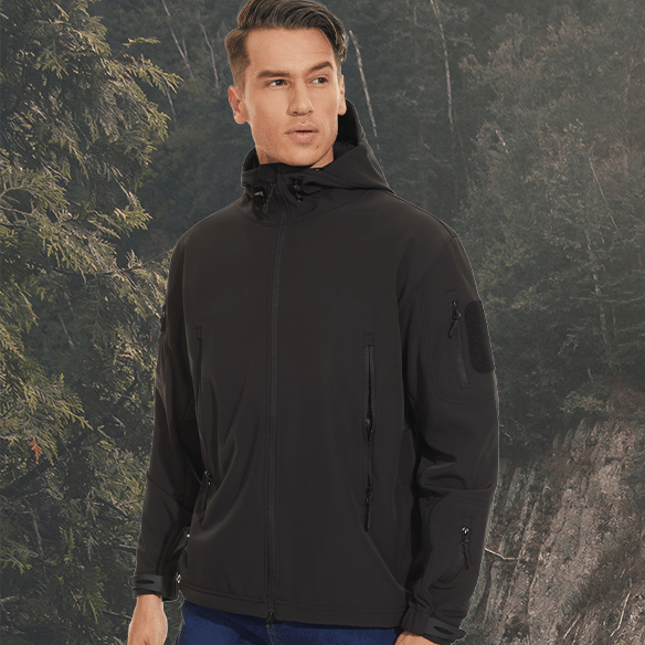 Men's Military Fleece Waterproof Tactical Softshell Jacket