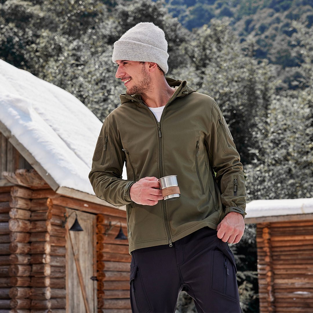 Men's Military Fleece Waterproof Tactical Softshell Jacket