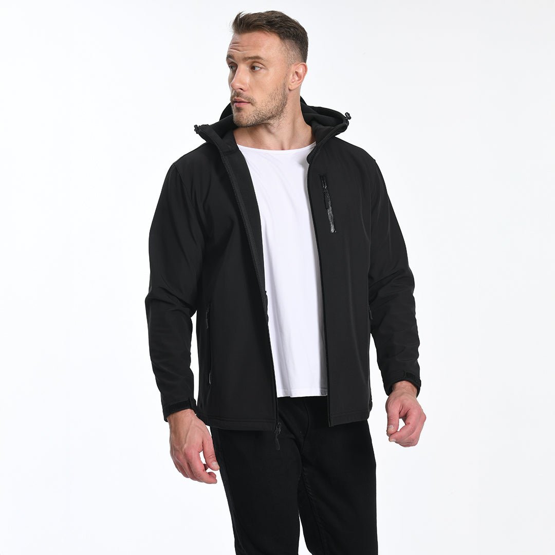 Mens Waterproof Fleece Lined Softshell Outdoor Jacket