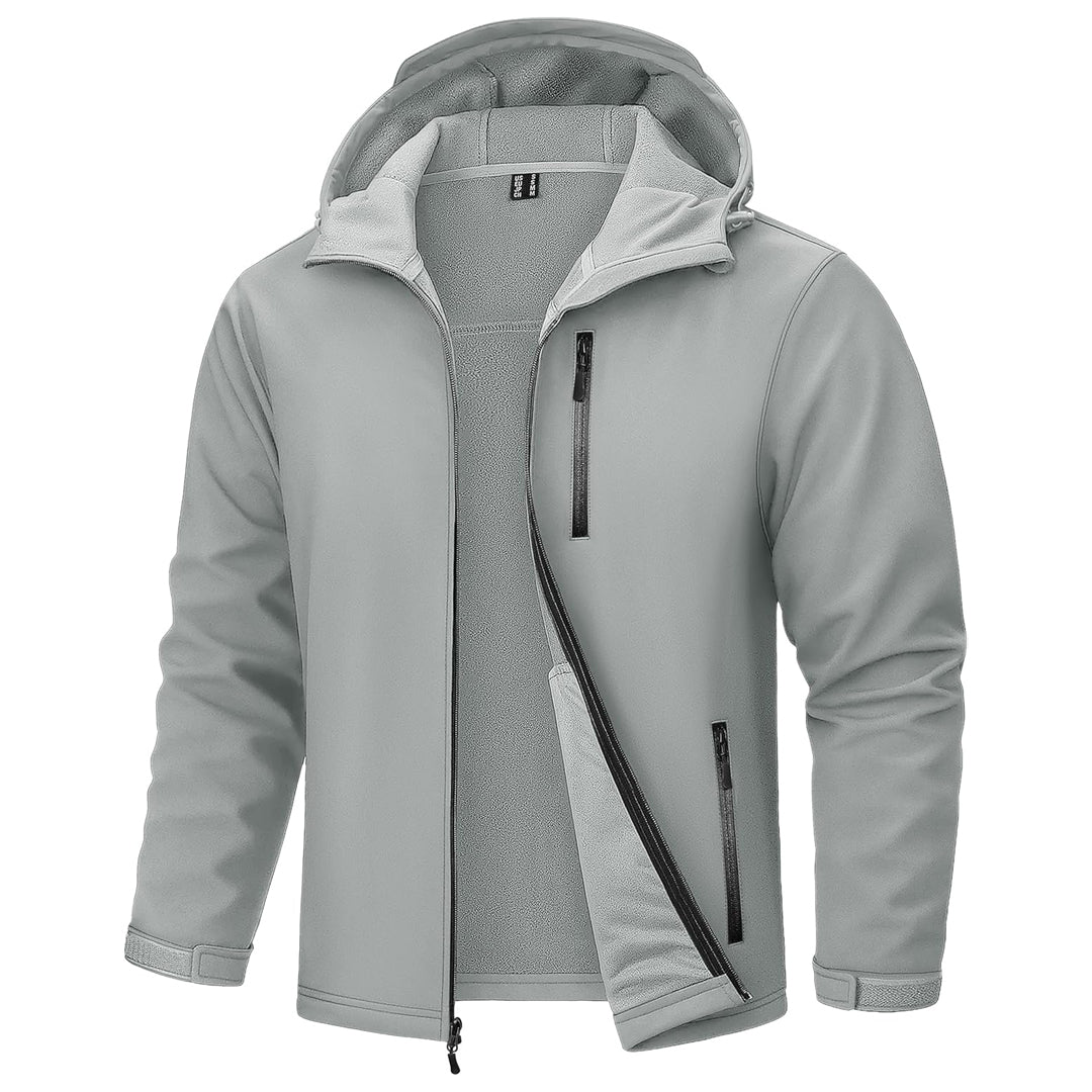 Mens Waterproof Fleece Lined Softshell Outdoor Jacket